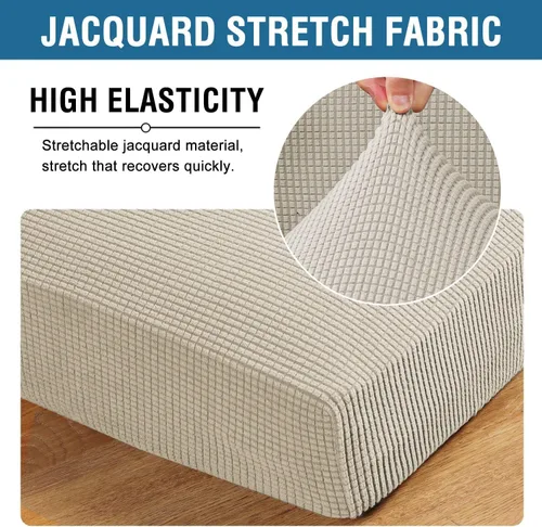Vista 528 de H.VERSAILTEX Fundas de Cojín de Asiento Individuales Super Elásticas Fundas de Sofá Fundas de Cojín de Sofá Fundas Deslizables Juegos Tela de Sarga
