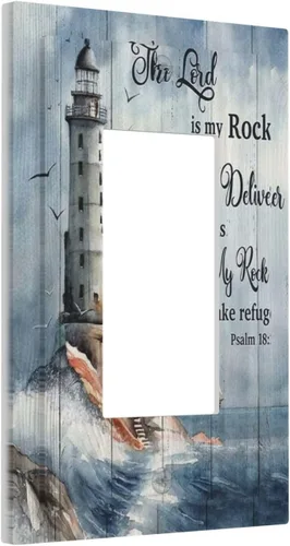 Vista 97 de Cubiertas Decorativas para Placas de Interruptor Diente de León Azul Rústico Citas Inspiradoras Casa de Campo Tablón de Madera Gris 1 Gang Cubierta