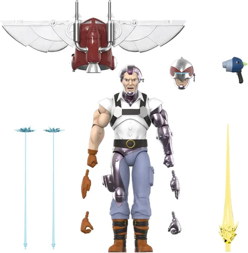 Vista 7 de Super7 ¡ULTIMATES! SilverHawks Buzz-Saw - Figura de acción SilverHawks de 8 pulgadas con accesorios, coleccionables clásicos de dibujos animados
