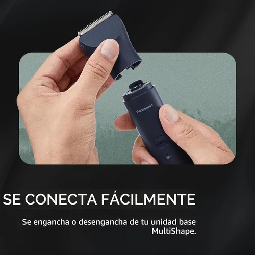 Vista 3 de Panasonic MultiShape - Cortapelos eléctricos para hombre con cuatro accesorios de peine dobles para cortar longitudes de 0.9 a 1.181 in