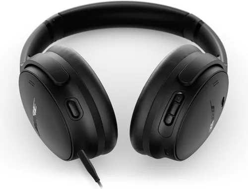 Vista 4 de Bose QuietComfort Auriculares - Auriculares inalámbricos Bluetooth, cancelación activa de ruido supraaurales y micrófono, carga USB-C, graves Negro