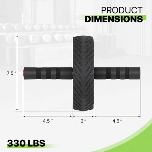 Vista 3 de Rueda de rodillo abdominal, equipo de entrenamiento portátil para gimnasio en casa para hombres y mujeres, entrenamiento de fuerza abdominal