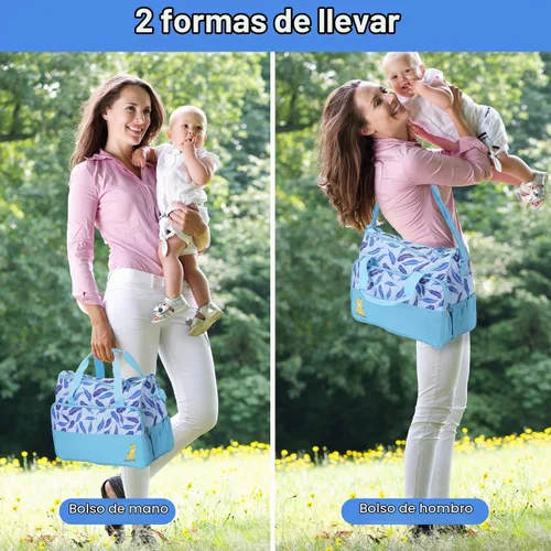 Vista 7 de KOCASO Juego de 5 bolsas de pañales para bebés Azul