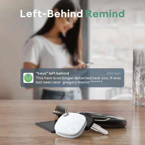 Vista 4 de Etiqueta de seguimiento Air Tracker de ATUVOS Paquete de 1, rastreador de equipaje con Bluetooth funciona con la aplicación Apple Find My