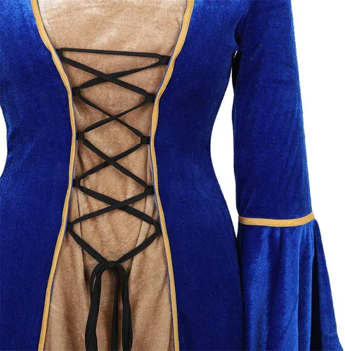Vista 4 de Zhitunemi Renaissance Costumes for Women Dress Medieval Costume Womens Halloween Dress - Fairy Renaissance Festivals & Fairs