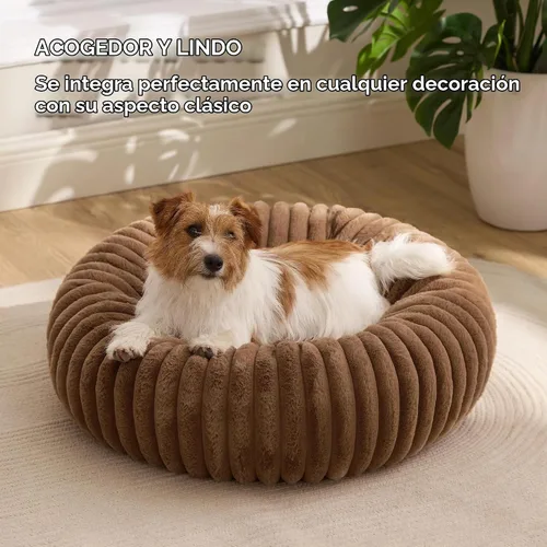 Vista 4 de Bedsure ComfyFleece® Donut - Cama para perros pequeños con funda extraíble lavable
