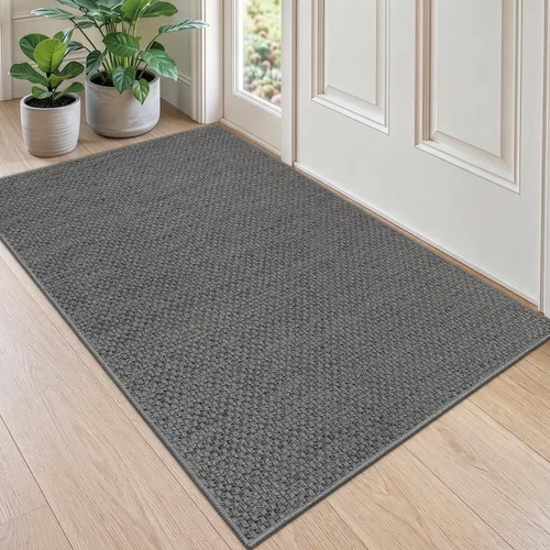 Vista 12 de DEXI Tapete delgado para puerta de entrada interior, 24 x 36 pulgadas Beige