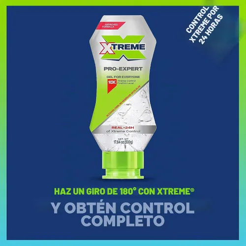 Vista 4 de Xtreme Pro-Expert - Gel transparente para el cabello, 17.63 onzas, paquete de 3 Sin alcohol, control Xtreme las 24 horas, con aloe vera, botella