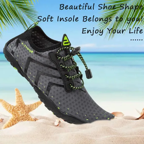 Vista 2 de YALOX - Zapatos de agua de secado rápido para hombre y mujer, para exteriores, proporcionan una sensación de ir descalzo, para usarlos en la playa