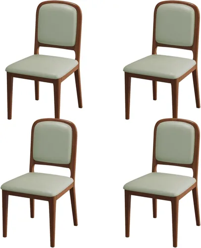 Vista 12 de Solid Wood Dining Room Chairs Minimalist,Kitchen Chairs with Soft Padded Back,Living Room Chair for Office Reading,Wood Frame,Armless Vanity