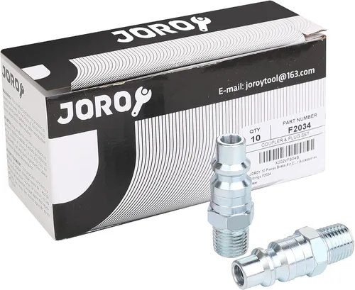 Vista 6 de Accesorios de manguera de aire de alto flujo de 3/8, enchufe industrial tipo M, tamaño de flujo alto de 3/8 pulgadas, tamaño de rosca macho de 1/4