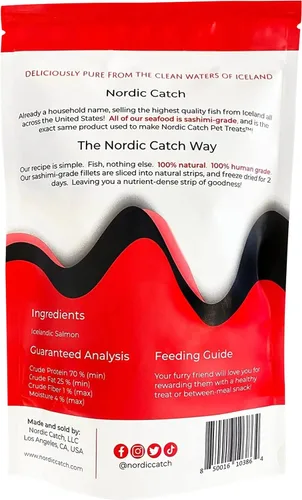 Vista 2 de Nordic Catch Golosinas de pescado liofilizado para mascotas de Islandia – Bocadillos puros de mariscos naturales para perros, gatos y otras mascotas