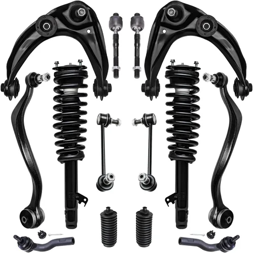 Vista 85 de Detroit Axle - Kit de suspensión frontal de 15 piezas para Jeep Grand Cherokee 99-04 1999 2000 2001 2002 2003 2004, brazos de control superior e