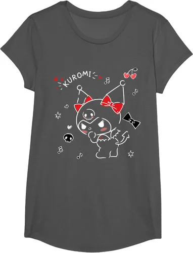 Vista 34 de Kuromi Camiseta Mischievous Tee Shirt Negro