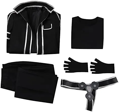 Vista 5 de Disfraz de anime Sword Art Online SAO Anime Kazuto Kirigaya Kirito Cosplay