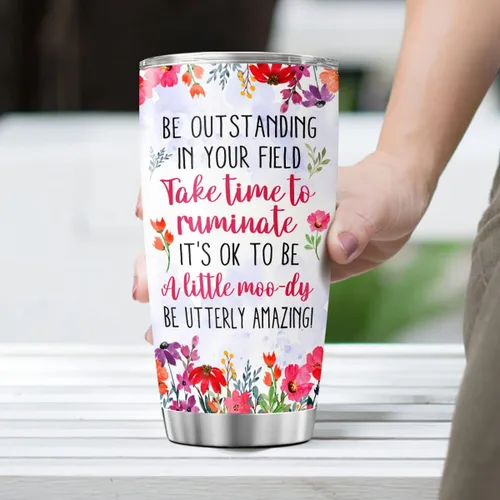 Vista 4 de CUBICER Tazas de Vaca con Tapa y Pajilla, Regalos para Mujeres, Mamá, Adolescentes, Adultos, Amantes de las Vacas, Café, Acero Inoxidable, Taza