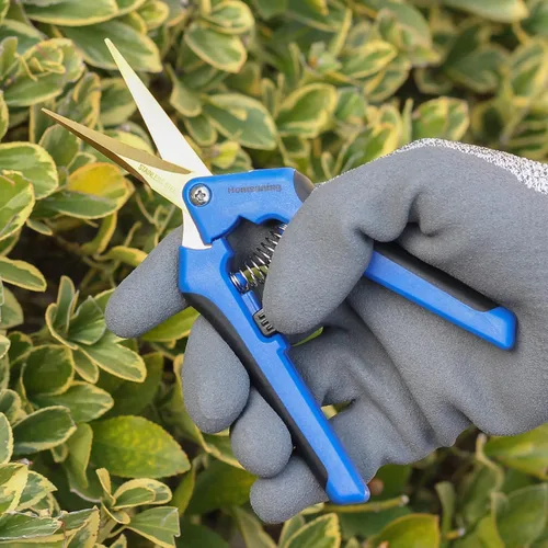 Vista 7 de Paquete de 3 tijeras de podar de jardín con cuchillas curvas, tijeras de podar de jardín, tijeras de podar a mano de jardinería con revestimiento