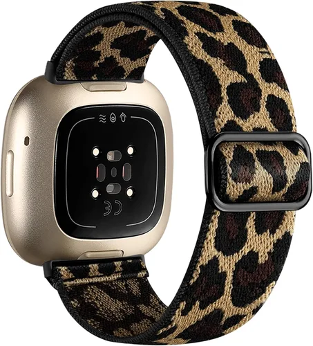 Vista 26 de Maledan Banda de Repuesto para Correas Fitbit Sense Hombres Mujeres, Correa de Reloj Elástica de Nylon Transpirable Suave para Versa 3/Versa 4