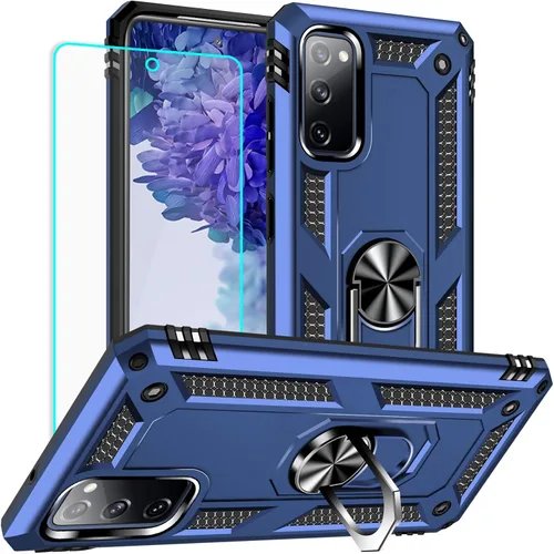 Vista 15 de Yiakeng Funda para Samsung Galaxy S20 FE, funda Galaxy S20 FE 5G con protector de pantalla HD, fundas protectoras de grado militar con anillo