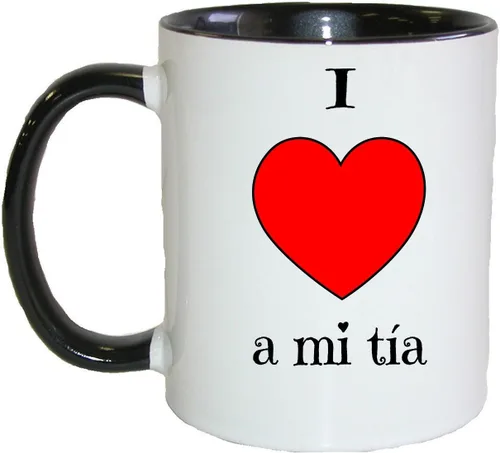 Vista 11 de Gifts by Lulee, LLC Taza En Espanol para Yo Amo a Mi TIO/Tia Taza En Español De Chocolate Café O Te (2 B/w)