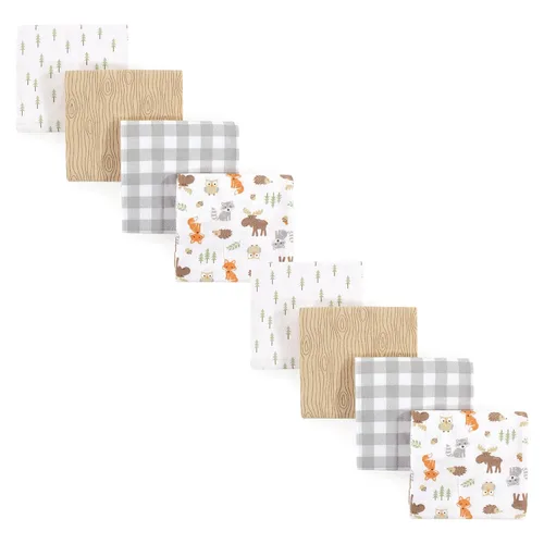 Vista 20 de Hudson Baby Juego de mantas unisex de franela de algodón para bebé, huerto de manzanas, talla única