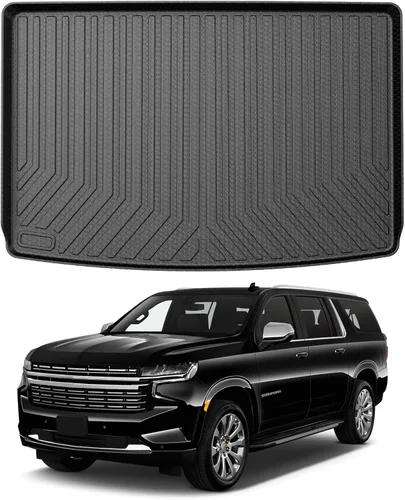 Vista 31 de Mixsuper Forro de carga para Rivian R1S 2022-2024 2025, alfombrilla para maletero para todo tipo de clima, para accesorios R1S, alfombrilla