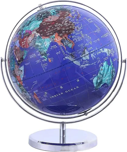 Vista 9 de Globos geográficos de 720 ° de rotación completa de alta definición globo mundial de escritorio globos geográficos para adultos estudiantes globos