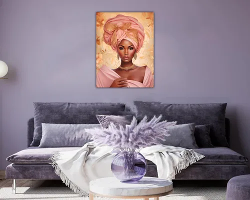 Vista 247 de Arte de pared afroamericano, decoración de rey y reina bailarín negro para sala de estar, arte de pareja de amor negro para dormitorio, lienzo