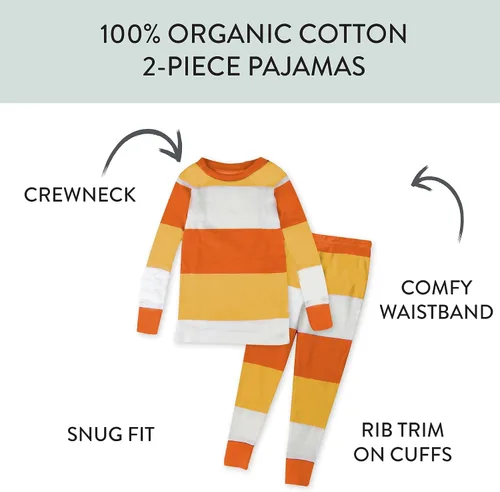 Vista 3 de HonestBaby Multipack 2-Piece Pajamas Sleepwear PJs 100% Organic Cotton for Infant Baby and Toddler Boys, Unisex