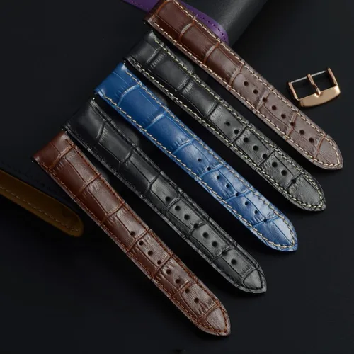 Vista 7 de WOCCI 18mm 20mm 22mm Watch Band Quick Release- Alligator Embossed Leather Watch Strap
