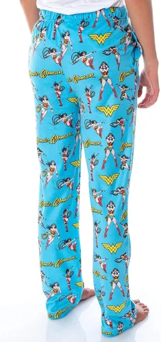 Vista 3 de DC Comics - Pantalones de pijama para mujer, diseño vintage de personajes en toda la prenda, para adultos, Vintage Wonder Woman
