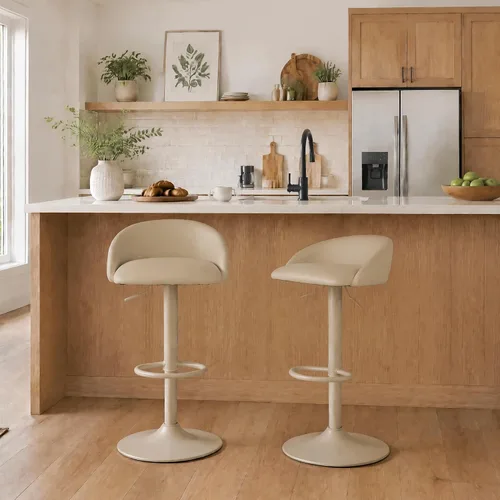 Vista 12 de YOUNIKE Bar Stools Set of 2 Kitchen Bar Chair Counter Height Barstool Black
