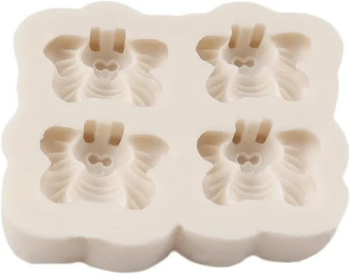 Vista 6 de Bumble Bee Moldes de silicona para fondant de chocolate de abeja para decoración de pasteles, decoración de cupcakes, pasta de goma de arcilla