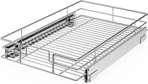 Vista 10 de ROOMTEC Organizador de gabinete extraíble (5.5 pulgadas de ancho x 21.5 pulgadas de profundidad), 2 niveles de almacenamiento extraíble para cajón