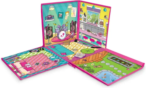 Vista 4 de Caja ZipBin con cierres para guardar hasta 40 Barbies; se puede utilizar como casa de muñecas, caja de guardado y alfombra para jugar