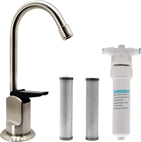 Vista 15 de Westbrass CO127-11 Kit de grifo dispensador de agua fría pura estilo Touch-Flo de 6 pulgadas con unidad de filtro en línea debajo del fregadero y 2