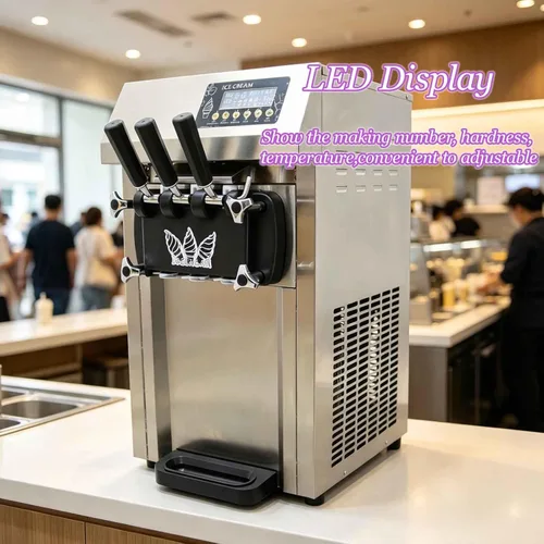 Vista 3 de máquina suave comercial del servicio 110V, máquina del helado