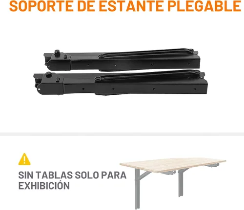 Vista 3 de Wallmaster Soportes de estante plegables de 24" para montaje en pared
