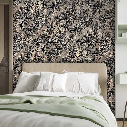 Vista 2 de Papel tapiz adhesivo para despegar y pegar, papel tapiz gótico para cocina, decoración de pared, decoración de pared, fácil de limpiar (ancho) 48