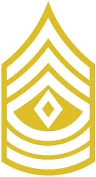 Vista 7 de E-8 Primer corte sargento Rank US Army – Adhesivo – Die 1sg or-8, Azul