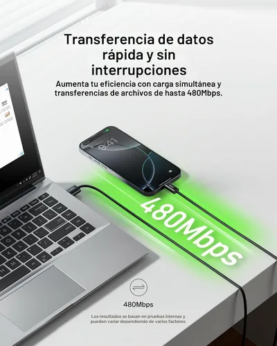 Vista 5 de Belkin Cable USB A a USB C, 3.3 pies, 15 W, cargador tipo C, cable de carga para iPhone, suave, trenzado, flexible para iPhone 17 y 16, Galaxy S25