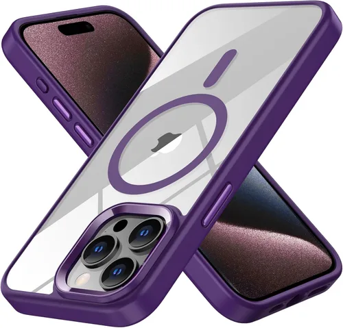 Vista 13 de Funda magnética para iPhone 12 Pro Max, compatible con MagSafe, [protección contra caídas de grado militar] TPU suave y transparente para iPhone 12