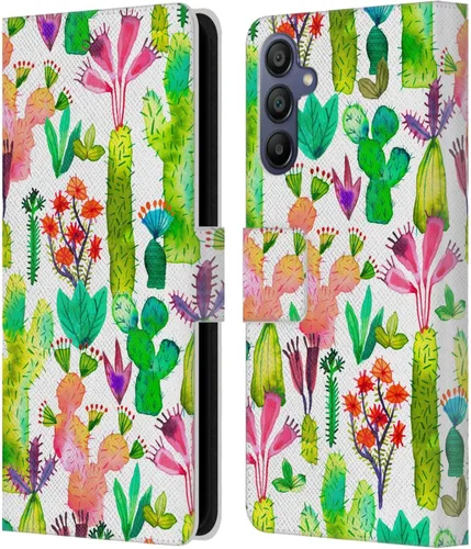 Vista 273 de Head Case Designs Officially Licensed Ninola Brushstrokes Black Summer Patterns Leather Wallet Case Compatible with Samsung Galaxy A07 4G