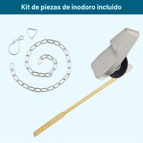 Vista 2 de Kit de reemplazo universal de mango de inodoro de metal para montaje Níquel cepillado