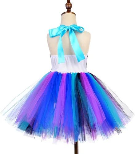 Vista 4 de Viyorshop Girls Mermaid Costume LED Light Up Mermaid Tutu Dress Up Gifts Princess Dress for Halloween Birthday Gift 3-8Years