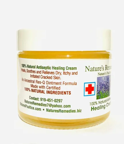 Vista 3 de Crema curativa antiséptica 100% natural: cura y alivia la picazón, la irritación y la piel lesionada (2 onzas) For Eczema, Psoriasis, Bed Sores