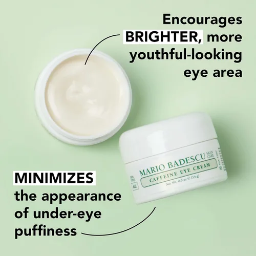 Vista 4 de Crema para ojos Mario Badescu para ojeras e hinchazón – Hialurónico, cafeína o glicólico – Tratamiento hidratante, reafirmante y antienvejecimiento