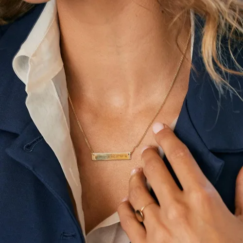 Vista 8 de Collar de plata de ley grabado personalizado para mujer (16 pulgadas con extensor de 2 pulgadas) Collar personalizado para mujer Regalo para novia