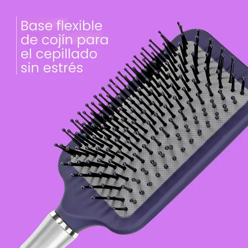 Vista 4 de Conair Cepillo de pelo Velvet Touch Paddle Cushion - Cepillo desenredante - estilos rizados o rectos - hombres o mujeres - desenredante - cuenta