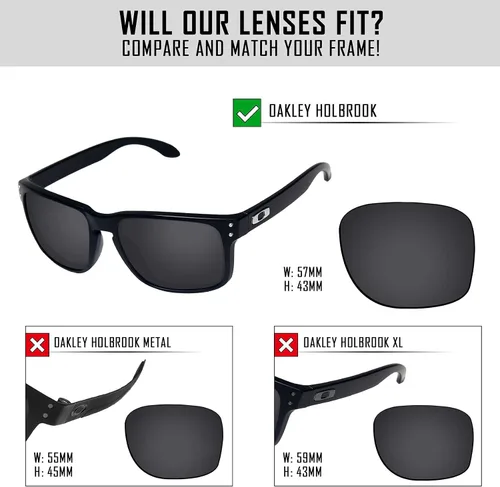 Vista 2 de TRUSHELL Lentes de repuesto polarizadas para lentes de sol Oakley Holbrook OO9102